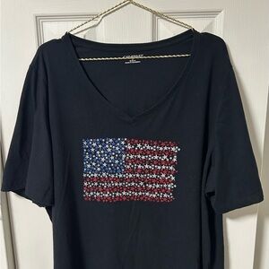 Catherines Black V-Neck Top